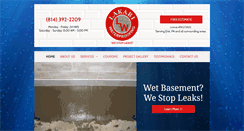 Desktop Screenshot of eriewaterproofing.com
